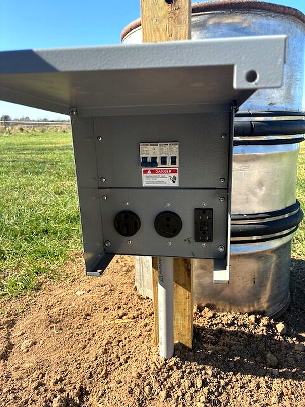 50, 30, and 20 amp RV electrical hookup